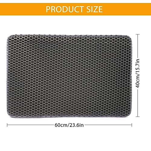 Qpets® Cat Litter Mat 15.7 x 23.6 inches 40 x 60cm Double Layer Open Edge Design Waterproof EVA Material Durable Washable for Cats Box Tray Grey 3 PCS Qpets® Cat Litter Mat 15.7 x 23.6 inches 40 x 60cm Double Layer Open Edge Design Waterproof EVA Material Durable Washable for Cats Box Tray Grey 3 PCS